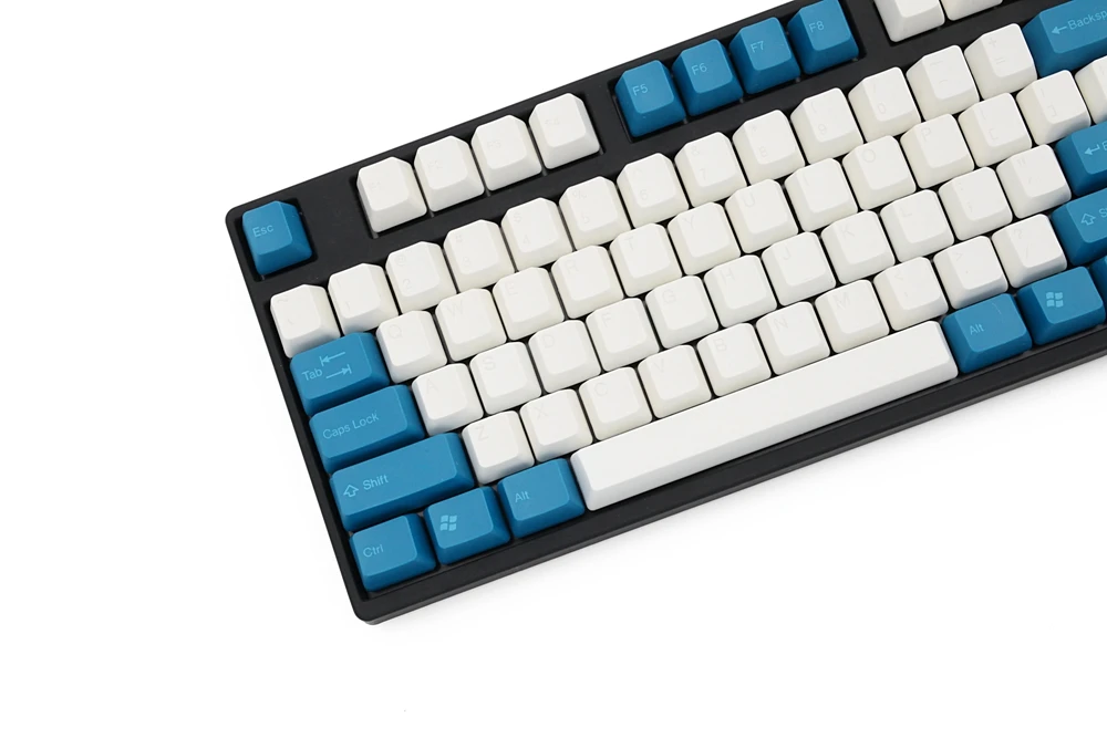 Taihao abs двойная съемка keycaps для diy игровой механической клавиатуры цвет синий withe 104 108 ansi