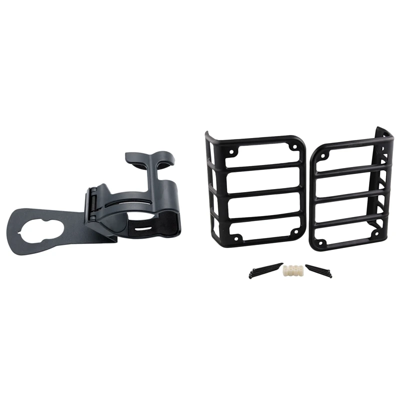 2X Rear Tail Light Guards Protector Covers For Jeep Wrangler Jk Matte 07-17 &amp 1X Water Cup Bottle Phone Gps Cell Holder | Автомобили и