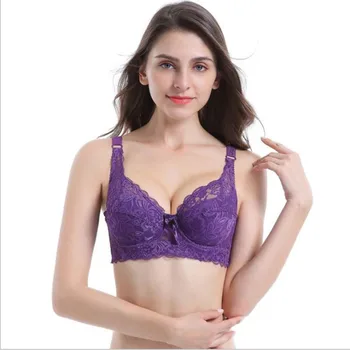 

charmingplus sizeUltra-thin cup push up bras sexy lace breathable comfortable lingerie closing breast bra