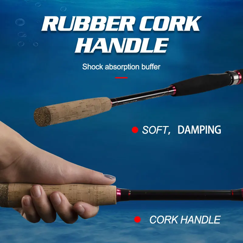 Bassland Steel Rod Carbon Fiber Spinning Fishing Rod 3 Tips 1.8m 4 Tips 2.1m 2.4m 2.7m M Action pesca  for Bass Pike Baitcasting