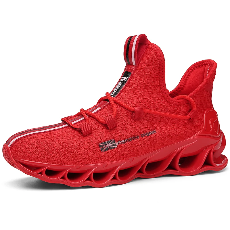 JINBAOKE, новинка, спортивная обувь с лезвием, амортизирующие кроссовки для мужчин, дышащие кроссовки для бега, уличные спортивные кроссовки для тренировок, прогулок - Цвет: Красный