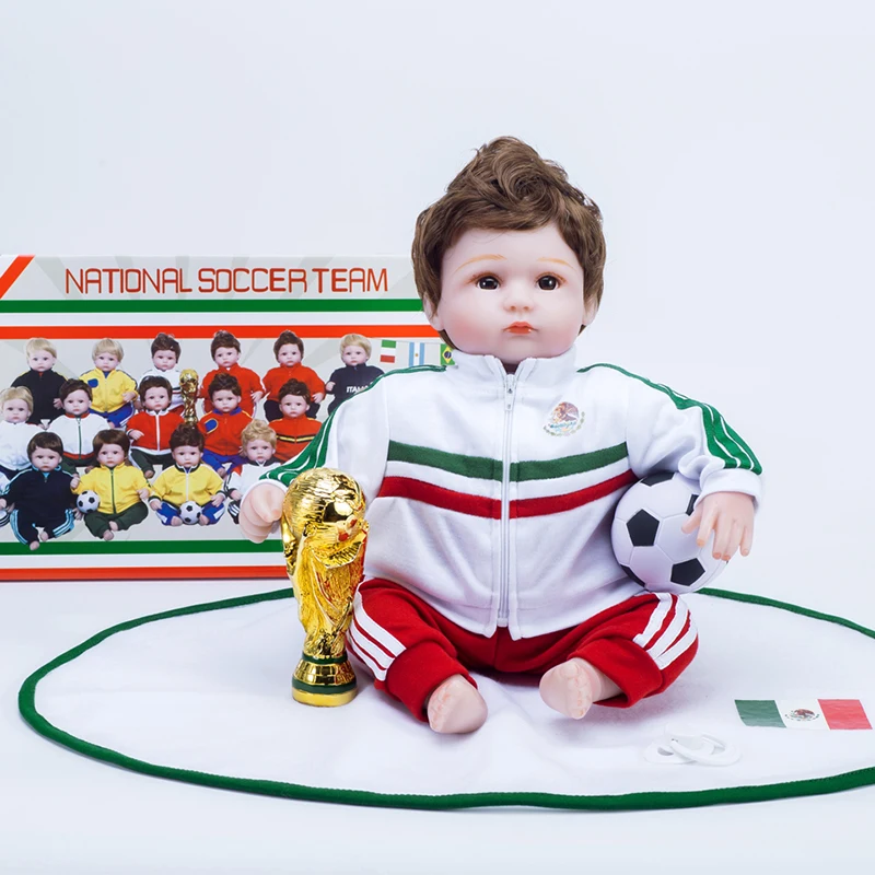 Детские куклы reborn bebe bonacas силиконовая Футбольная Команда Мексика |