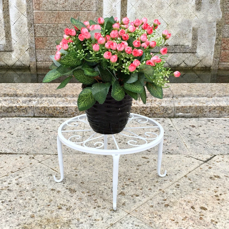 

European Style Iron Art Flower Rack A Living Room Monolayer Flowerpot Frame Landing Type Bonsai Frame Small Stool