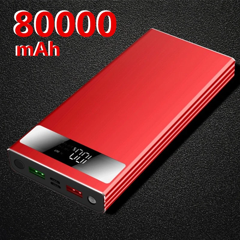 Power Bank 80000mAh USB Type C Portable Charger for iPhone Samsung Xiaomi Battery Power Bank 80000 mAh Mobile Phone Poverbank wireless power bank for iphone