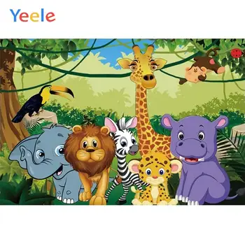 

Yeele Safari Zoo Custom Cloth Portrait Birthday Party Decoration Photographic Backgrounds Photography Backdrops For Photo Studio