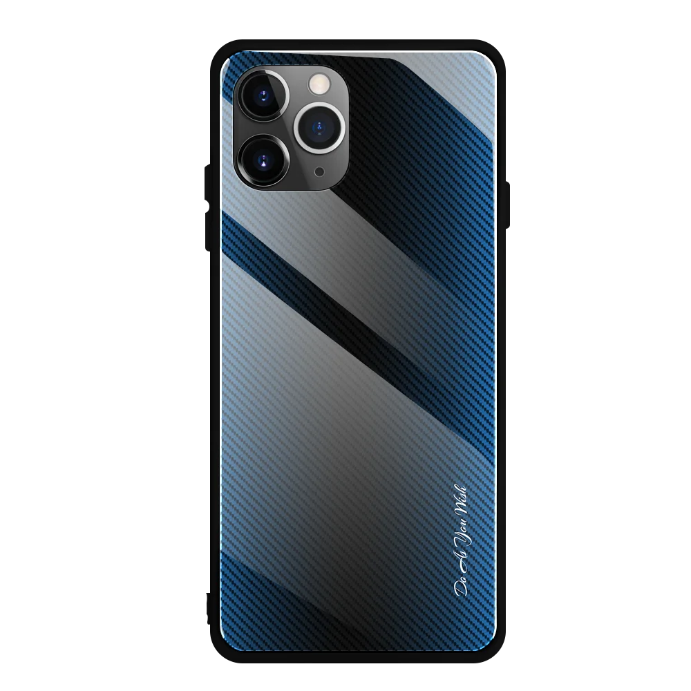 Sky Blue Joyce градиентное стекло чехол для iPhone 11 мраморная текстура защитный чехол iPhone 11 Pro Max антидетонационный iPhone 6 7 8 X XR - Цвет: Sky Blue