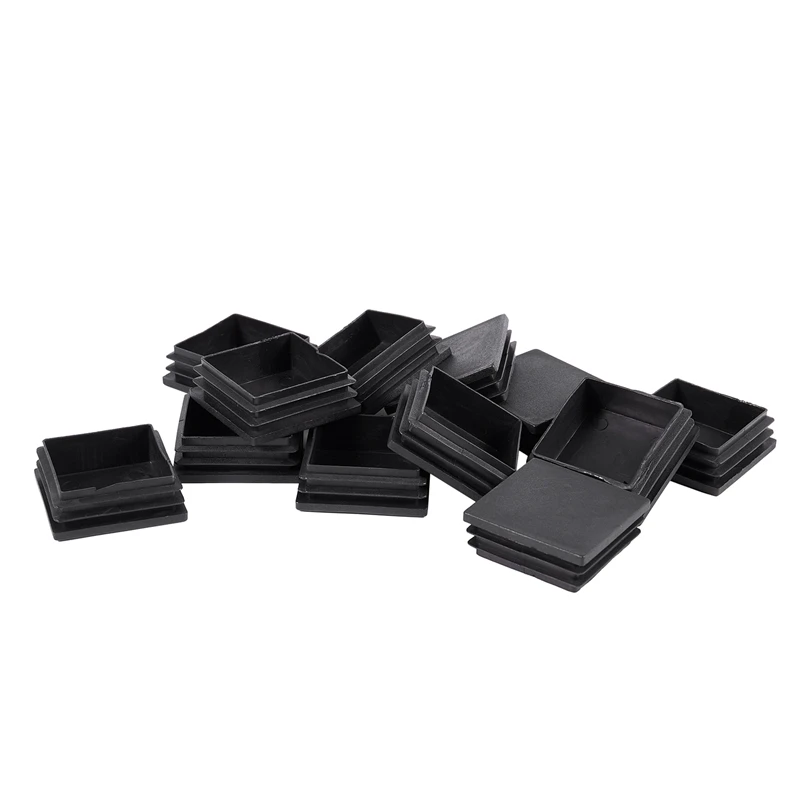 

Hot XD-50mm x 50mm Plastic Square End Blind Plugs Cap Pipe Inserts 12pcs