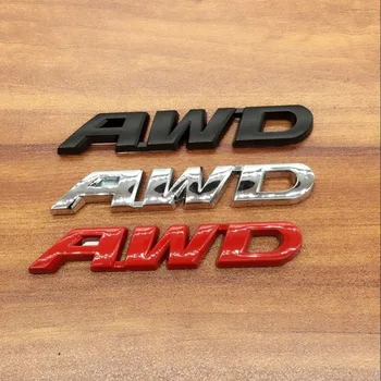 

1pcs 3D metal Car sticker body sticker emblem Badge Four-wheel drive label stickers car styling for Honda AWD CRV Crosstour v6