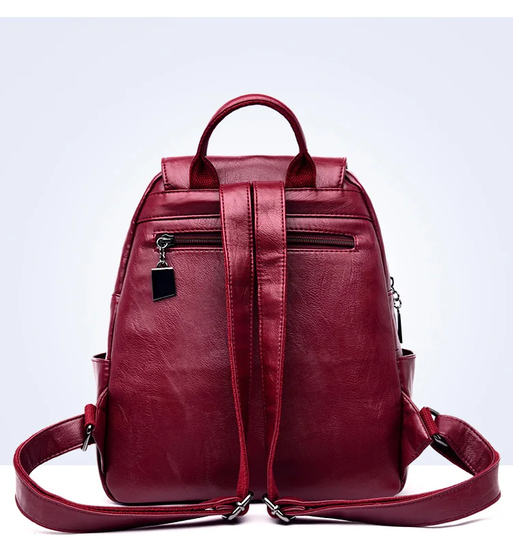 Модный женский рюкзак Mochilas из овечьей кожи с кисточками, Женская дорожная сумка, рюкзаки, школьные рюкзаки для девочек-подростков