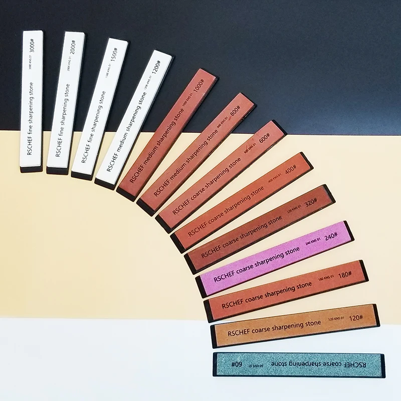 Afilador de cuchillos de grano, piedra de afilar de hoja de diamante, herramientas de cocina, 60, 400, 1000, 3000, 8000, 10000