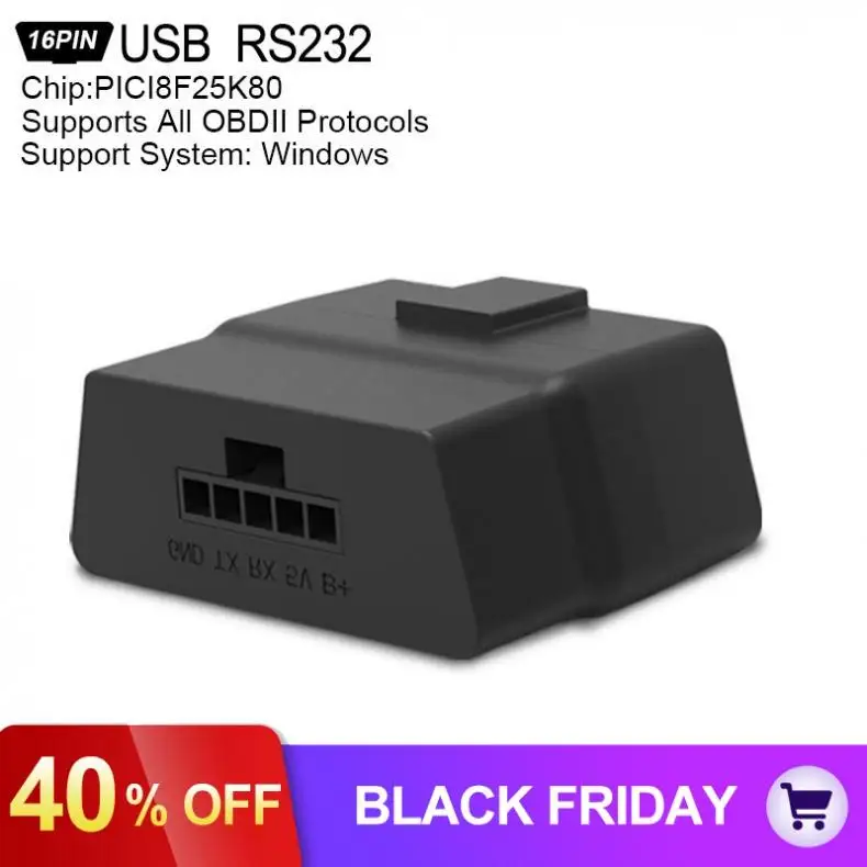 V07HU V1.5 PICI8F25K80 RS323 Бесплатный диск OBDII супер мини USB сканер беспроводной интерфейс авто код ридер диагностический инструмент