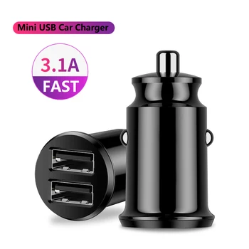 

Mini USB Car Charger For Mobile Phone Tablet GPS 3.1A Fast Charger Car-Charger Dual USB For Saab Dodge Smart Buick Encore Regal