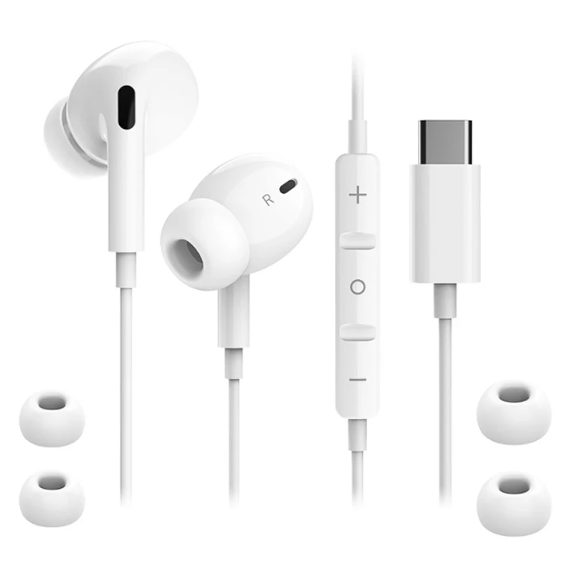 

USB C Headphones,Type C Earbuds USB C Earphones in Ear with HiFi Stereo Noise Canceling Earbud with Mic and Volume Control
