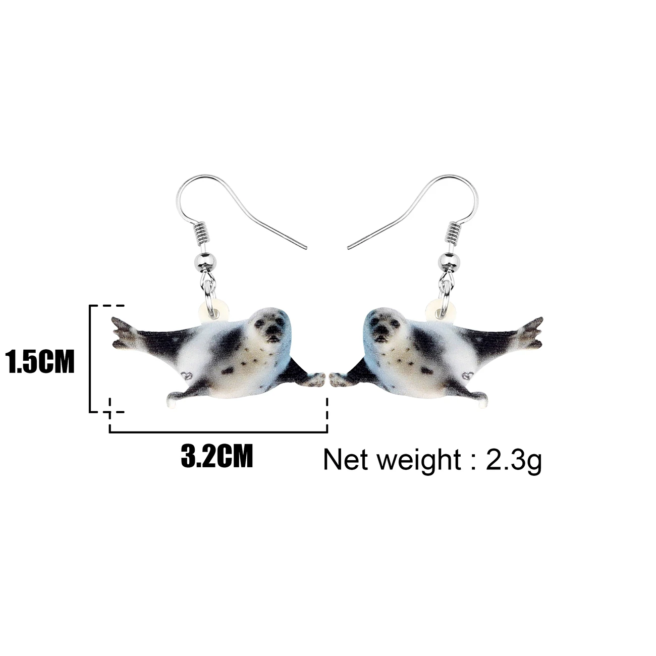 Bonsny Blue Tit Bird Earrings - Acrylic Drop Dangle Jewelry For Women Lightweight Gift