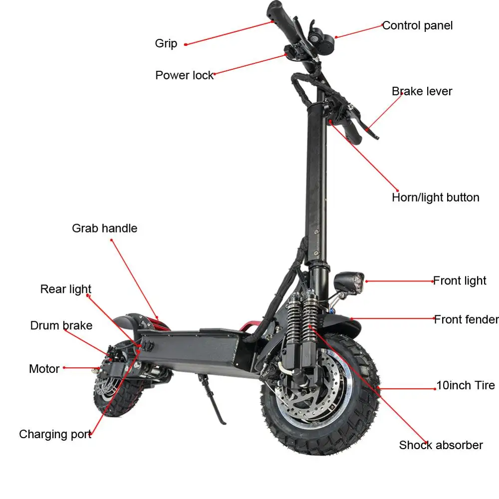  Fast Electric Scooter for Adults Teenager 10inch Load 330ibs Foldable Lightweight Commuting Sport S