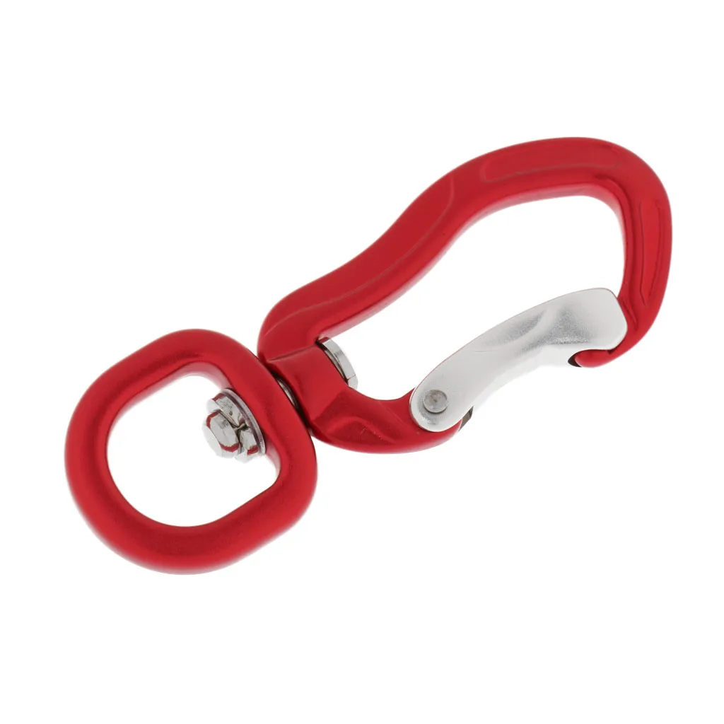 400KG High Strength Aviation Aluminum Swivel Snap Lock Eye Carabiner For Outdoor Climbing Mountaineering