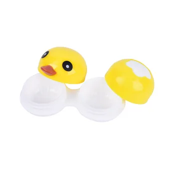 

1pc Cartoon Duck Design Contact Lens Box Case Holder Container Case For Lenses With Mirror Cute Lovely