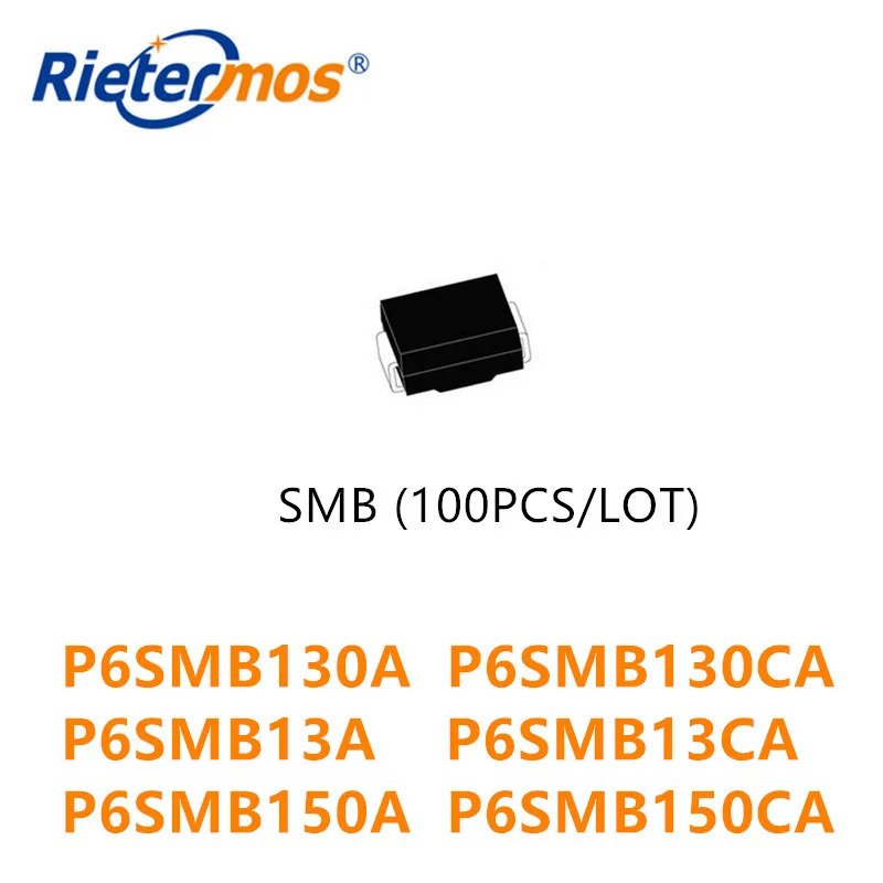 100 шт. SMB P6SMB130A P6SMB130CA P6SMB13A P6SMB13CA P6SMB150A P6SMB150CA DO 214AA высокого качества|smb| |