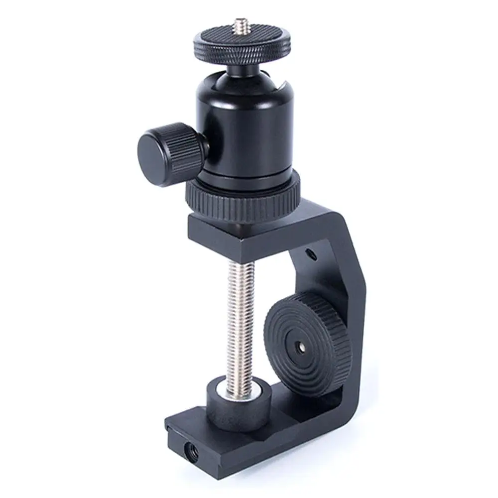 

Multifunctional Aluminum Clip UNC1/4 Inch Screw C Stand Clamp with Ball Head Bracket Holder Mount For Camera Tripod Flash Holder