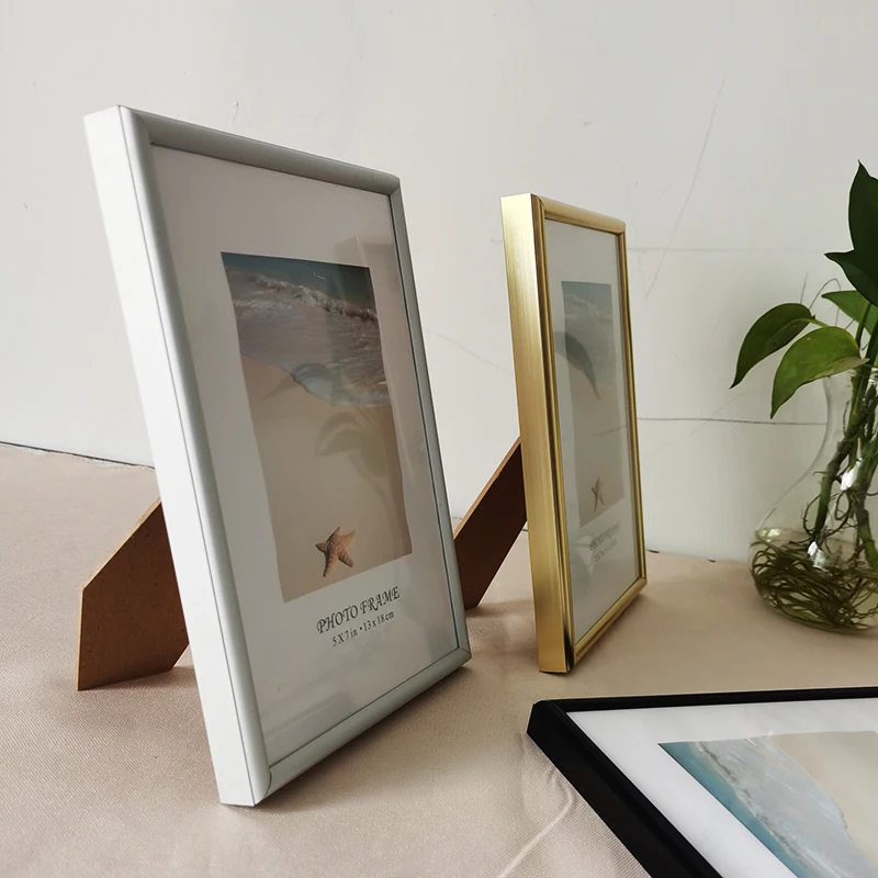 Aluminum Small Photo Frame 9X13 13X18cm Metal Picture Frame for Wall Hanging With Plexiglass for Pictures Photo Decor