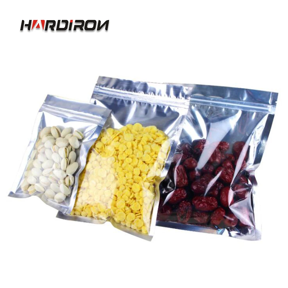 

Clear Aluminum Foil Bag Food Self Seal Zipper Ziplock Packing Bag Resealable Baking Plastic Bags Pouches Clear bag