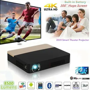 Home Theater Projector 8500 Lumens Mini Android DLP 1080P HD 4K 3D Wifi Home Cinema Projector HDMI DVD