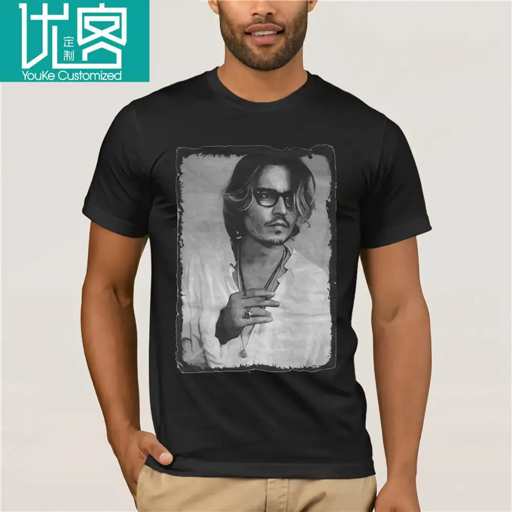 

Johnny Depp T-Shirt Schwarz Retro Vintage Blogger Neu