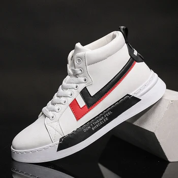 

Shoes Men High-top Skateboard Shoes Outdoor Comfortable Sneakers White Casual Shoes Walking Shoes INS Tide Shoes Sport Shoes