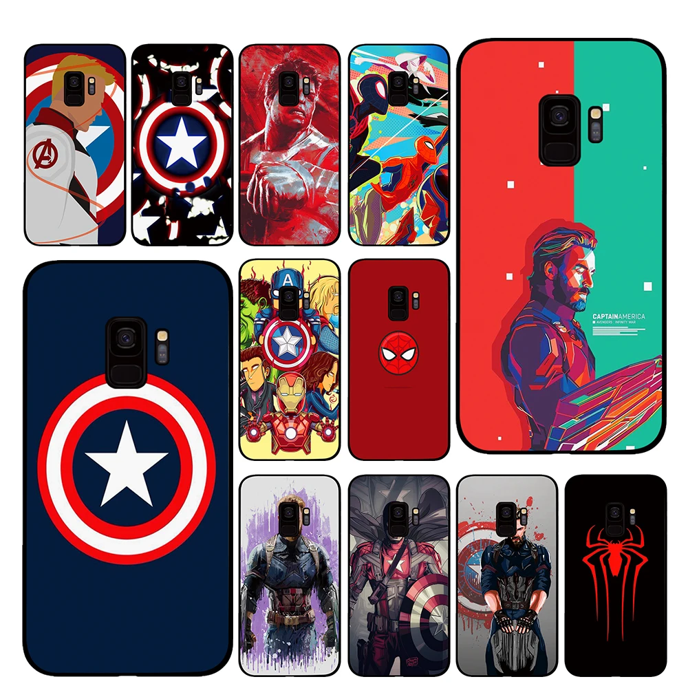 Капитан Америка Человек-паук для samsung Galaxy S10 S10E S8 Plus S6 S7 Edge S9 S10e Note 8 9 чехлы