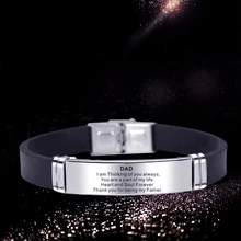 Мужской модный браслет из нержавеющей стали силиконовые браслеты для моего сына вдохновляющий браслет для мальчиков Любовь Подарки от мамы папы