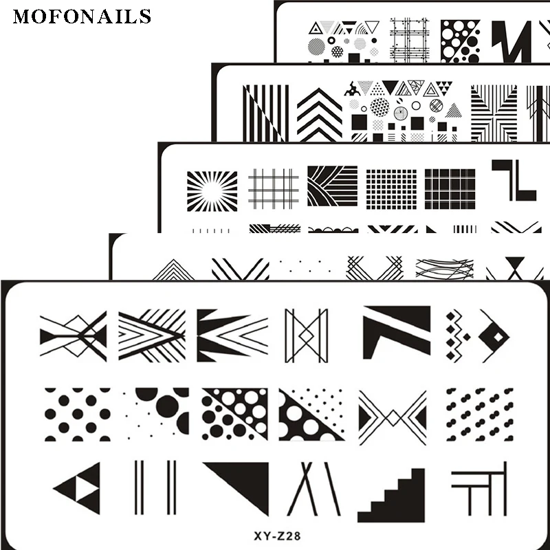 

Nail Template Plate 1pc Trip Line Point Flower Leaf 6X12cm Nail Stamp Template ! Polish Stencil Sticker Image Nail Template Tool