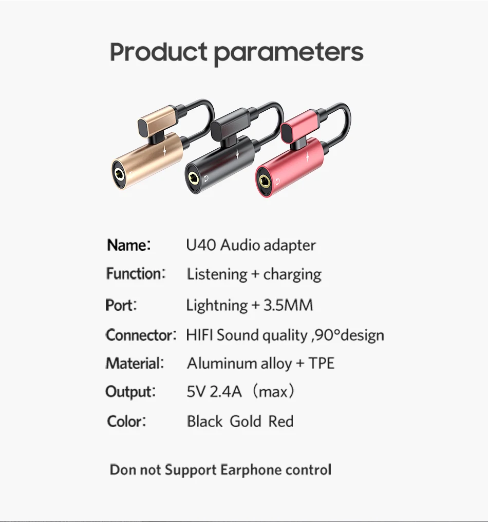 !ACCEZZ Lighting Phone Aux Adapter For iphone 8 Plus X  XR 11 Pro XS Max 3.5mm Jack Earphone Listening Charging 2 in 1 Connector (12)