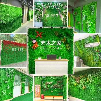 

Simulation Plant Wall Plastic Fake Lawn cao pi wang Red Balcony Green Background Green Vegetation Wall Stereo Wall Decoration