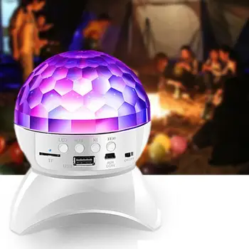 

Wireless Bluetooth Speaker Stage Light RGB LED Crystal Party USB/TF/FM Light Disco Effect DJ Club Light Ball Rechargeable L1P3