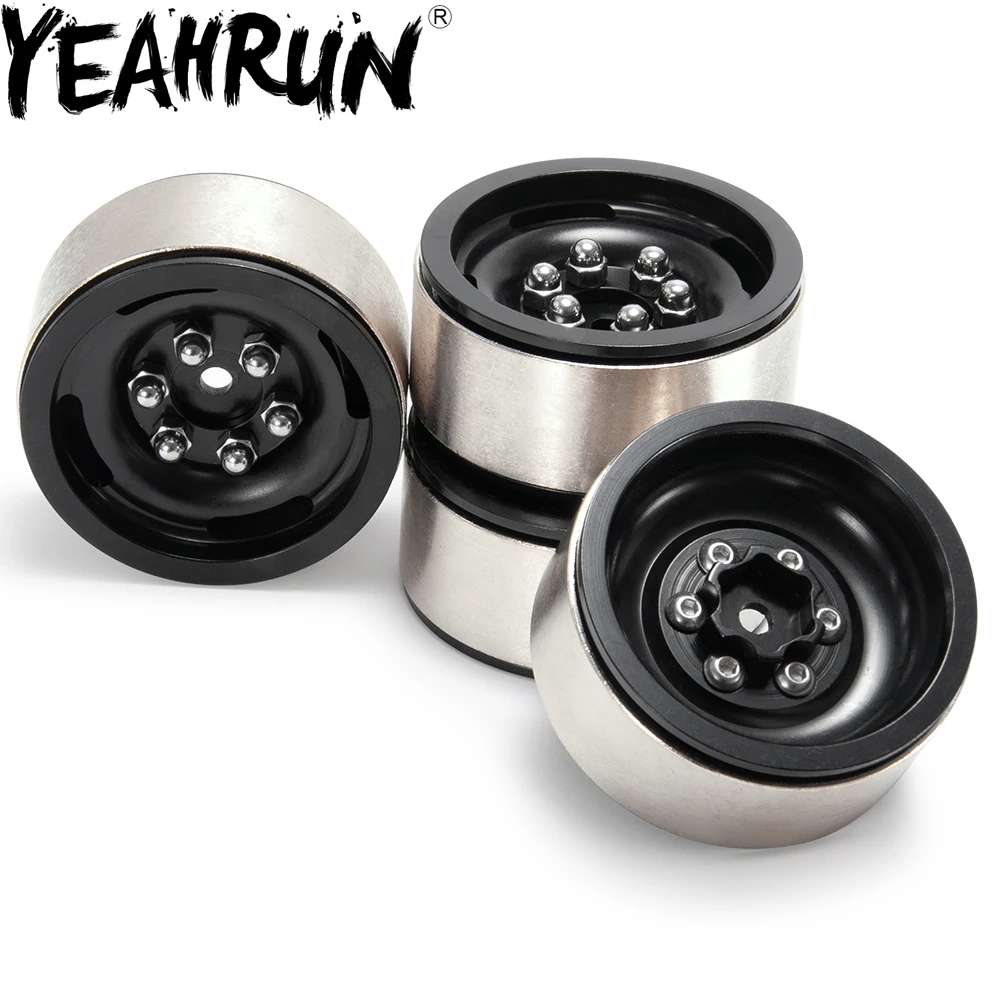 

YEAHRUN 1.9" Beadlock Heavy Duty Alloy Crawler Wheel Rims For SCX10 TRX4 CC01 F350 D90 90034 90035 Wraith 1/10 RC Car