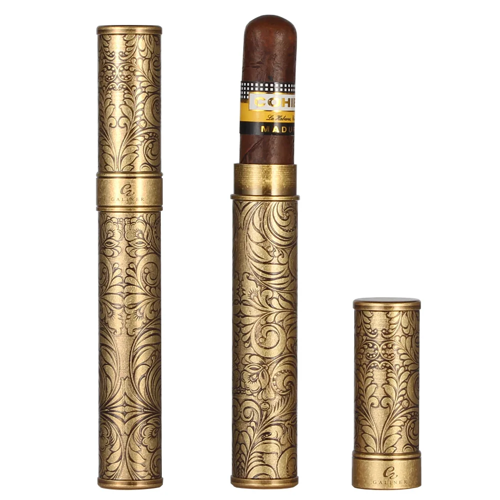 Contemporary Humidors Tobacciana LUBINSKI Cigar Jar Tube Cigar Holder