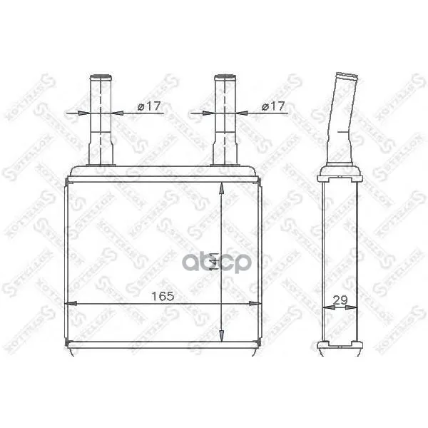 10-35113-Sx_радиатор Печки! Hyundai Excel Ii/Pony Ii/Iii All 86-95 Stellox 1035113sx Stellox арт. 1035113SX