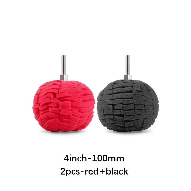 SPTA 3 дюйма 4 дюйма полировка губка мяч автомобильное колесо и обод Полировка пены мяч полировка полировальная площадка для электрической дрели или полировщика - Цвет: 2pcs - 4inch