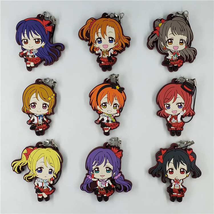 Кадори Нико Эли Рин Umi Maki Nozomi Kousaka аниме Love Live! Отлично! Резиновый брелок для ключей