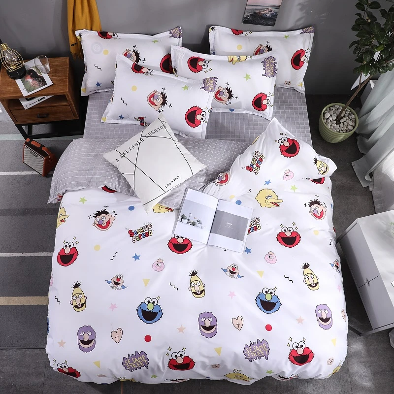 Bedclothes Cute Bed Cartoon White Bed Sets Kids Twin Full Queen King Super King Bedding Set Single Double Duvet Set Usa Sheet Bedding Sets Aliexpress