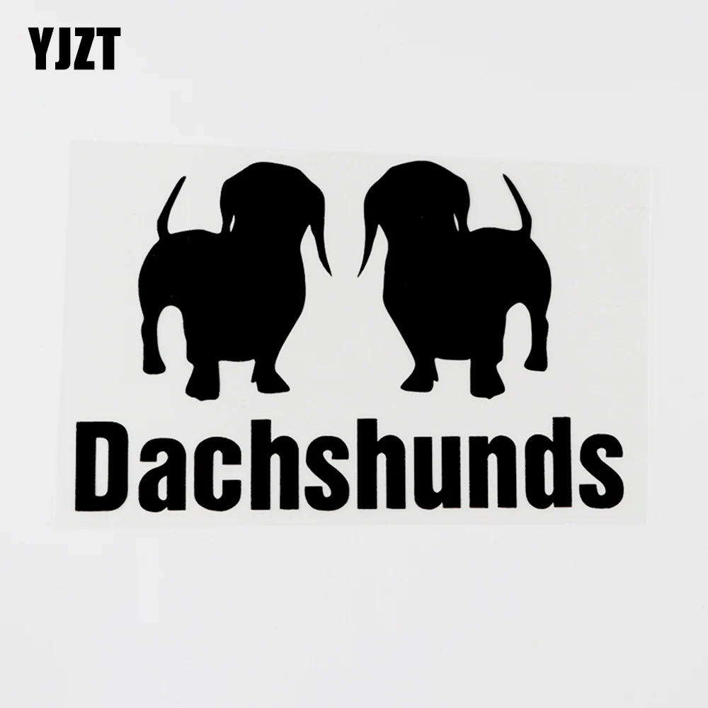 YJZT 16 5 см × 10 креативные наклейки с животными Dachshunds автомобильные