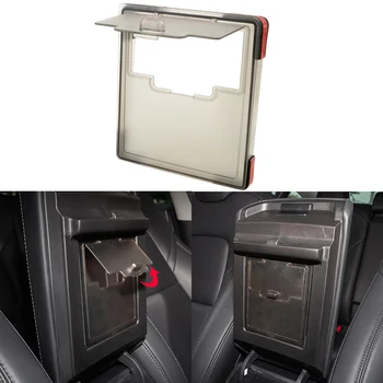 

LEEPEE Hidden Transparent Storage Box Car Accessories Organizer for Tesla model 3 Car Armrest Box Cover Storage Box