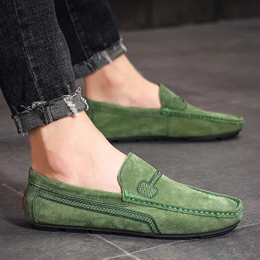 Zapatos De diseñador para Hombre, mocasines suaves antideslizantes De informales, para conducción, color verde|Zapatos náuticos| -