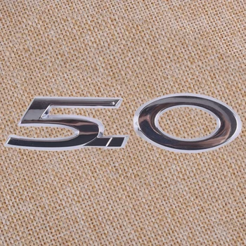 

CITALL 3D "5.0" Letters Trunk Fender Badge Emblem Decal Sticker Logo Trim Plastic Fit For Jaguar XF XE XJ F-PACE