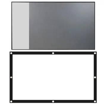 

2 Pcs Projector Soft Curtain High-End Fiber Synthetic Projector Dedicated Sn 100 Inch & 120-Inch