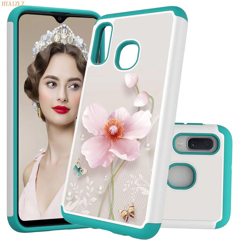 J2 Core Case for Samsung Galaxy A10e A20e A30 A50 Cute Painted PC+TPU Dual Layer Shockproof Back Cover J3 J7 2018 Phone Shell |