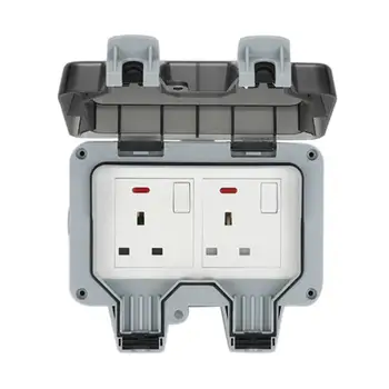 

Outdoor Wall Power Socket PC Material IP66 Waterproof Outlet Adapter Wall Charger Plug Charging Station For Parks, Gardens