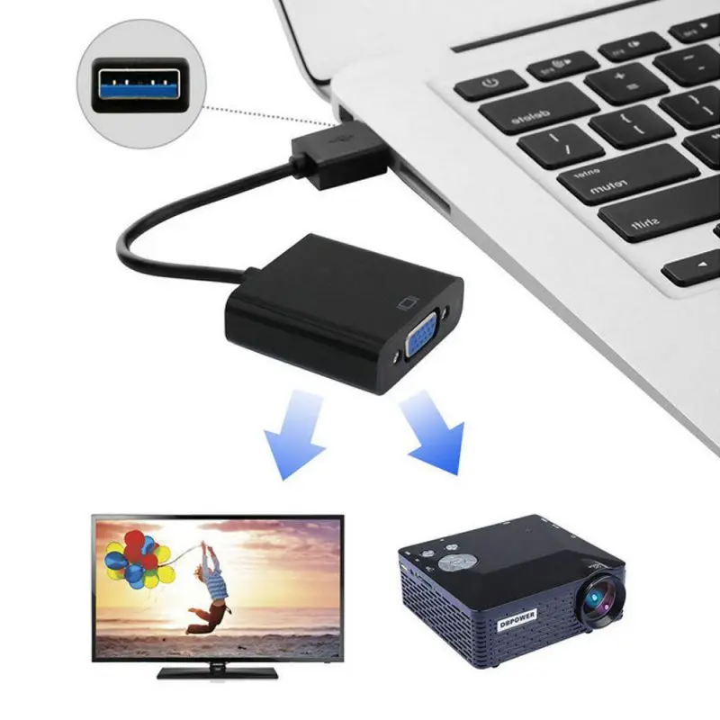 

High quality USB 3.0 To VGA Video display Adapter Cable PC full HD external video card compatible