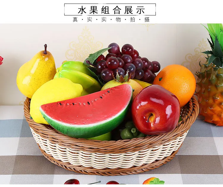 20PCS 15x6.8cm Artificial Watermelon Food Crafts Photography Props Christmas Halloween Home Kitchen Window Display Fake Fruits