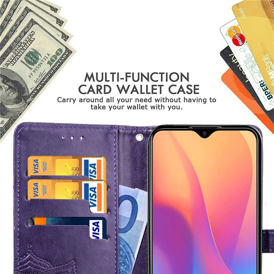 Для Xiaomi Redmi Note 8 7 6 Pro 8A 7A 6A 5A 5 Plus Чехол-книжка с бумажником для Redmi K20 Pro Go Pocophone F1 3D тисненый кожаный чехол